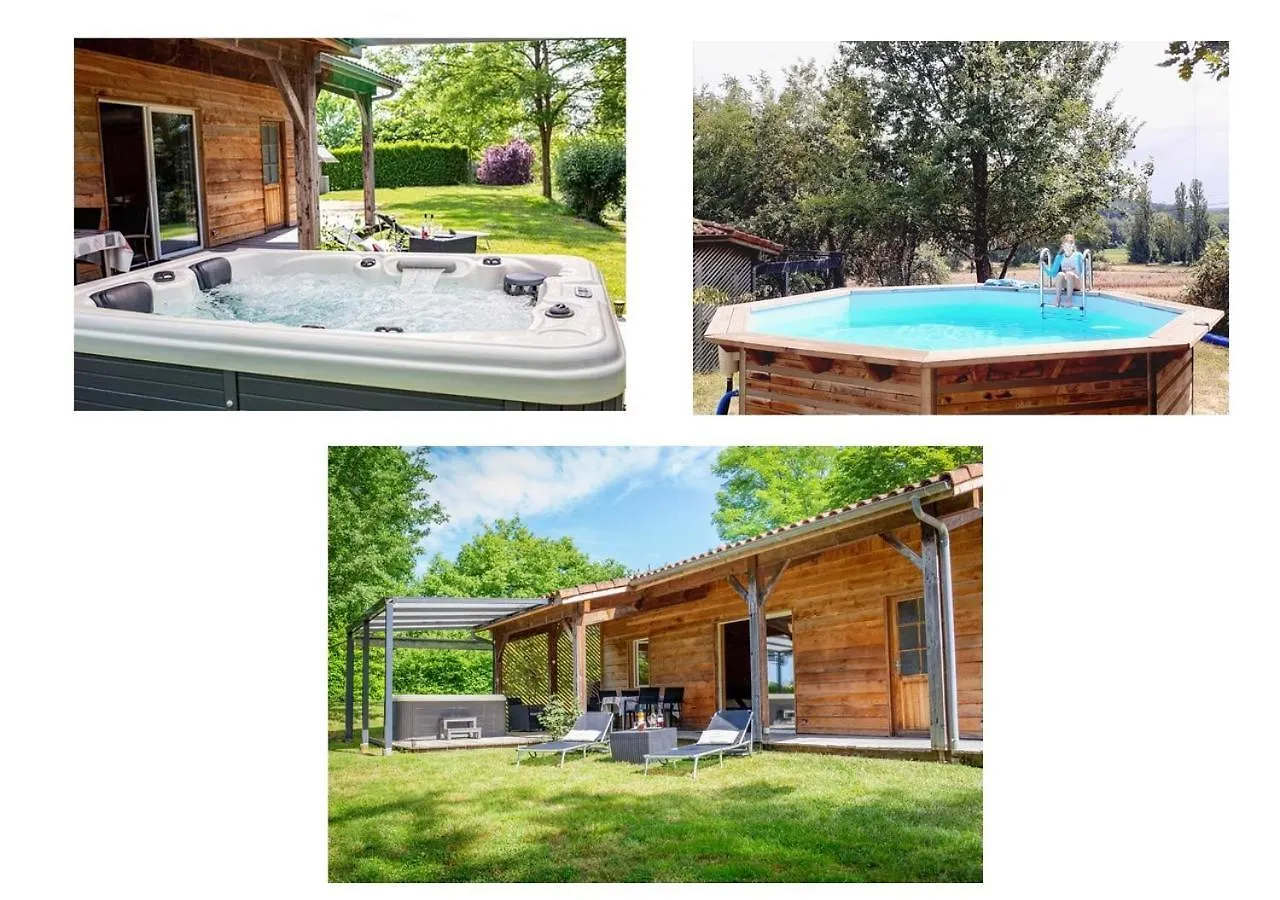 Chalet Cedre - Les Chalets De Barruerot - Spa Jacuzzi Privatif Peyrusse-Grande